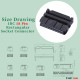 2.54 mm 2*9 Double Row 18 Pin IDC Rectangular Socket Connector FC Flat Female Terminal 3 Piece Set