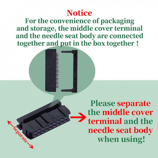 2.54 mm 2*9 Double Row 18 Pin IDC Rectangular Socket Connector FC Flat Female Terminal 3 Piece Set