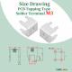 PCB Tapping Type Soldering Terminal and M3 * 6 Phillips Screw with Square Spacer Kit