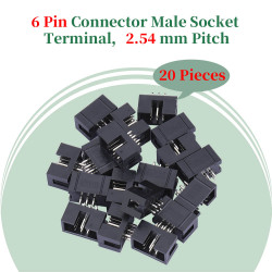 2.54 mm 2*3 Double Row 6 Pin IDC Box Header Connector Male Socket Terminal