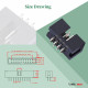 2.54 mm 2*4 Double Row 8 Pin IDC Box Header Connector Male Socket Terminal