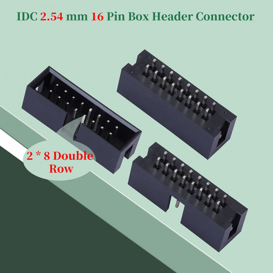 2.54 mm 2*8 Double Row 16 Pin IDC Box Header Connector Male Socket Terminal