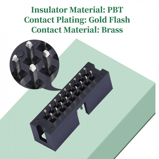 2.54 mm 2*9 Double Row 18 Pin IDC Box Header Connector Male Socket Terminal