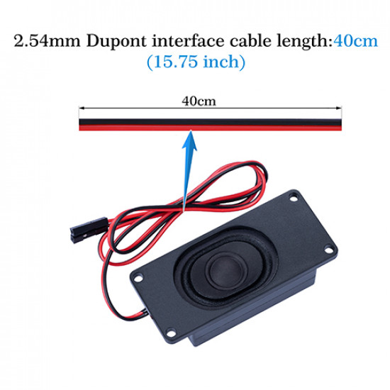 Passive Speaker 4Ω 3W, 2.54mm Dupont Interface.